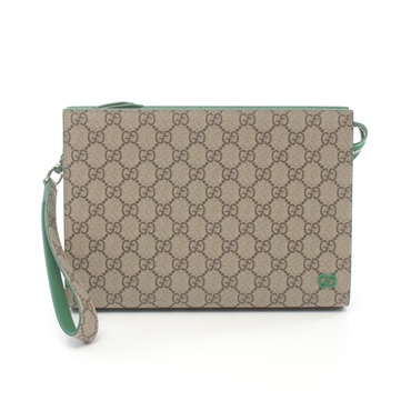 GUCCI GG Supreme business clutch bag 768255FACQC9753 canvas Beige Used mens