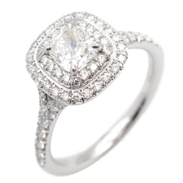 TIFFANY＆CO Soleste Engagement Ring #5.75 US size Pt950 Platinum diamond Used