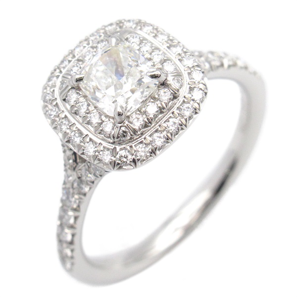 TIFFANY＆CO Soleste Engagement Ring #5.75 US size Pt950 Platinum diamond Used