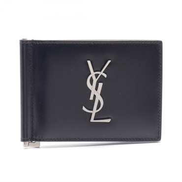 SAINT LAURENT PARIS Monogram Bi-fold wallet 4856300SX0E1000 leather Black NEW