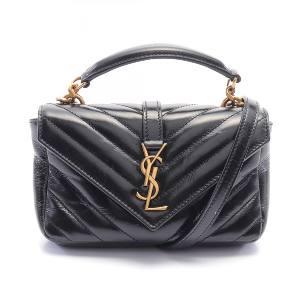 SAINT LAURENT College Mini Hand shoulder crossbody bag 779430DZH071000 leather