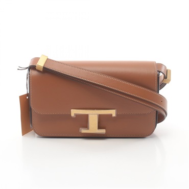 TOD'S T Timeless Micro Shoulder crossbody Bag XBWTTTC0000RORS410 leather Brown