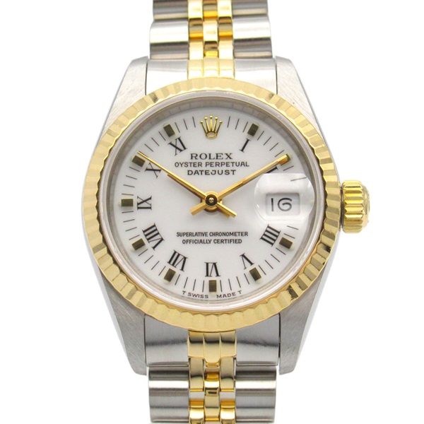 ROLEX Datejust L Wrist Watch 69173 Automatic K18 YG Yellow Gold SS Used Women