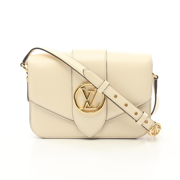 LOUIS VUITTON LV PONT 9 Pont Neuf Shoulder Bag M55950 leather Beige Creme Used