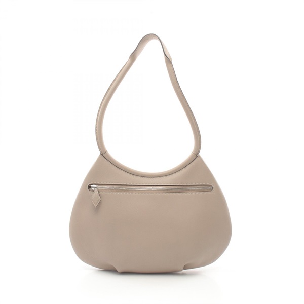 HERMES Cacahuete Shoulder Bag Evercolor leather SHW Gris tourterelle Beige Used