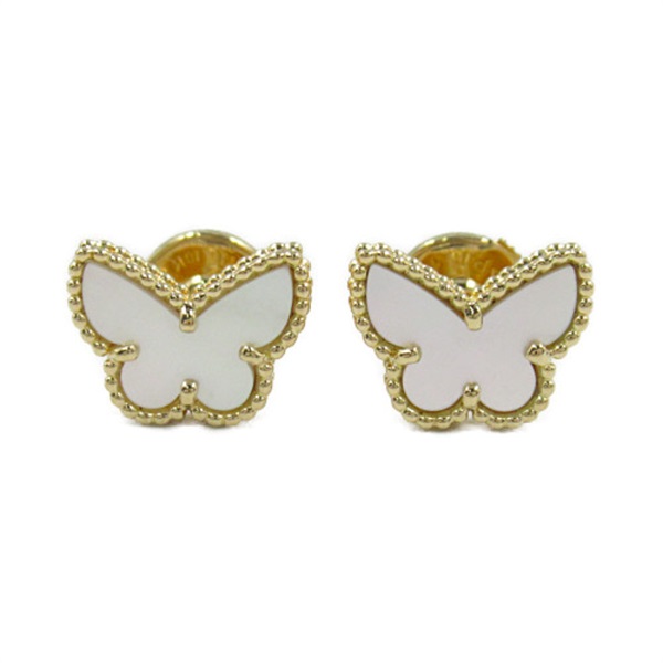 Van Cleef & Arpels Sweet Alhambra Papillon Shell Pierced earrings K18 YG Gold