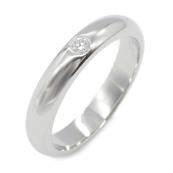 CARTIER 1895 Wedding Ring 1P Diamond Pt950 Platinum Used US size 5.25 #51