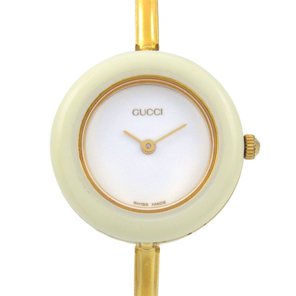 GUCCI Change bezel Wrist Watch 11/12.2 Quartz Gold Plated Used Women