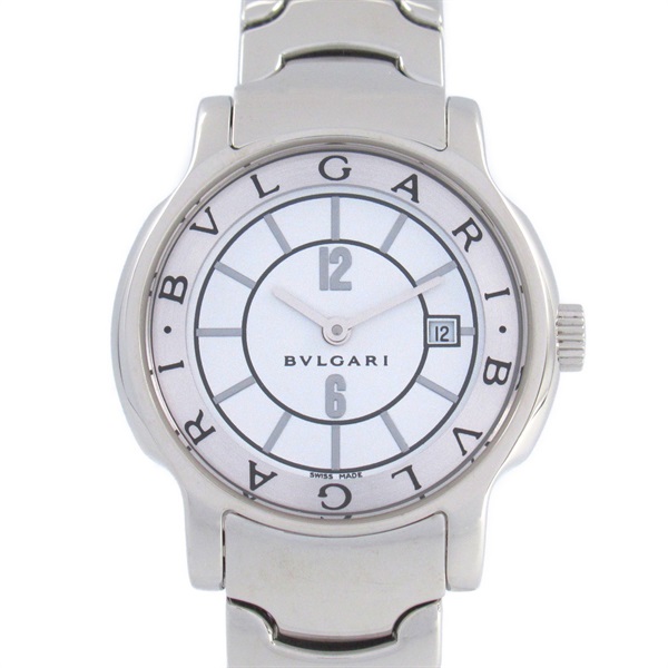 BVLGARI Solo tempo Wrist Watch ST29S Quartz Stainless Steel Used Women