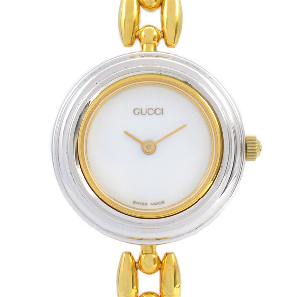 GUCCI Change bezel Wrist Watch 11/12.2 Quartz Gold Plated Used Women