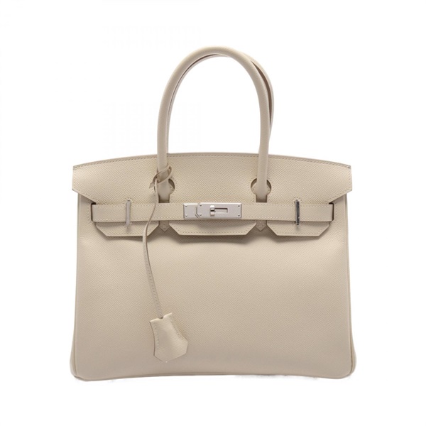 HERMES Birkin 30 Hand bag A Epsom craie Used SHW