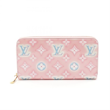 LOUIS VUITTON Zippy wallet M81145 Vernis Patent leather Pink Used Women LV