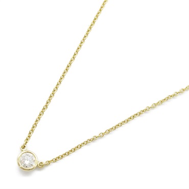 TIFFANY＆CO By the Yard Necklace Pendant K18 YG Yellow Gold Diamond Clear Used