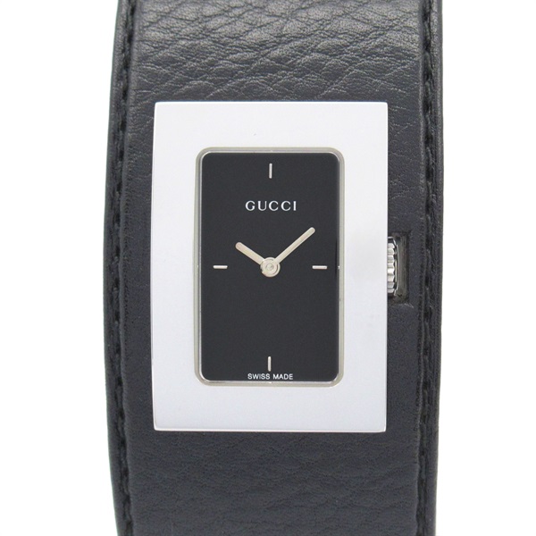 GUCCI Bangle watch Wrist Watch 7800L Quartz Stainless Steel Leather Used Women