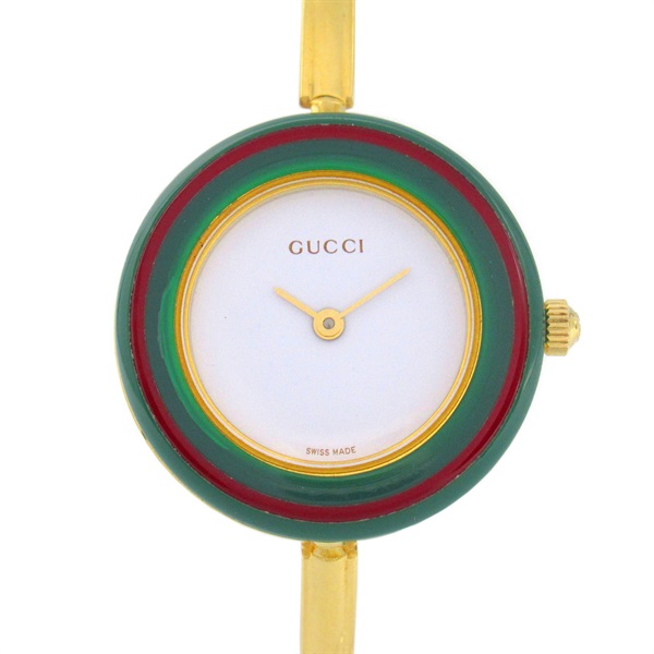 GUCCI Change bezel Wrist Watch 11/12.2 Quartz Gold Plated Used Women