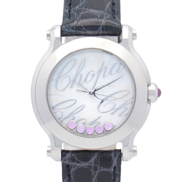Chopard Happy sports Wrist Watch 8509 Quartz Stainless Steel leather Used Women