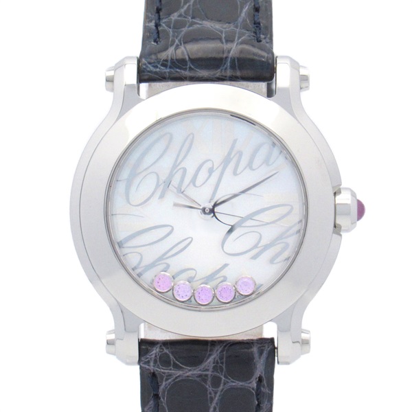 Chopard Happy sports Wrist Watch 8509 Quartz Stainless Steel leather Used Women
