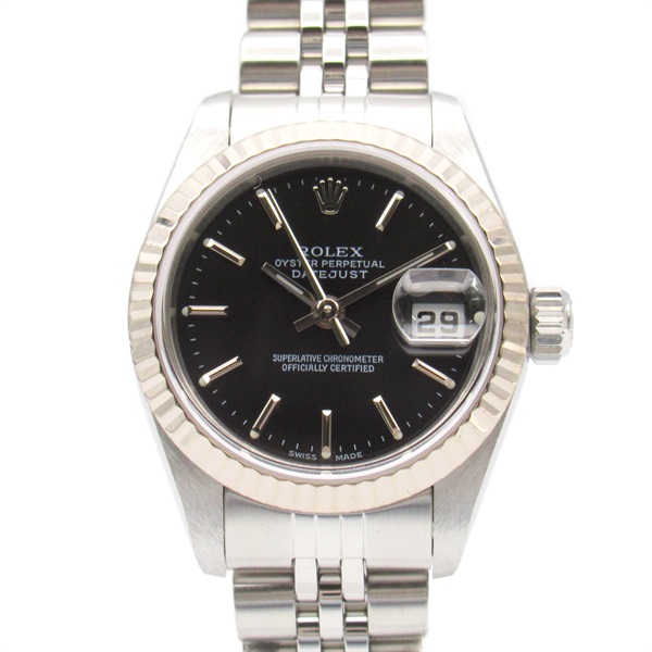 ROLEX Datejust Y Wrist Watch 79174 Automatic K18 WG White Gold SS Used Women