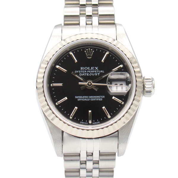 ROLEX Datejust Y Wrist Watch 79174 Automatic K18 WG White Gold SS Used Women