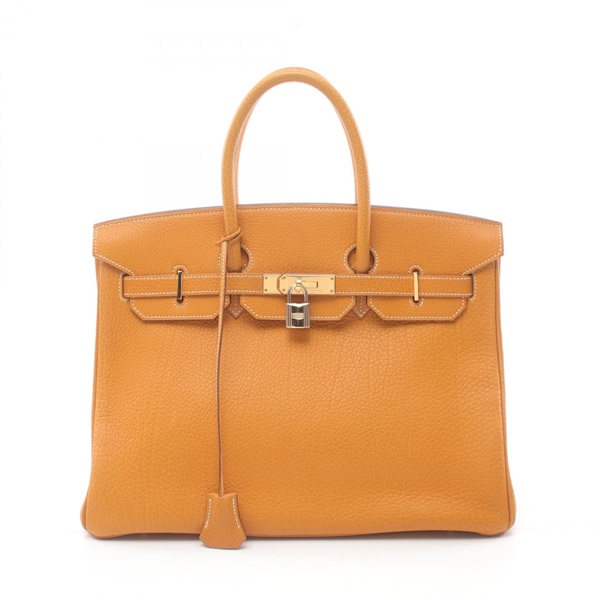 HERMES Birkin 35 Hand bag D 021699CC Togo leather Moutarde Used GHW