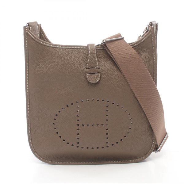 HERMES Evelyne 3 PM Shoulder crossbody Bag B 056277CK Taurillon Clemence Etoupe