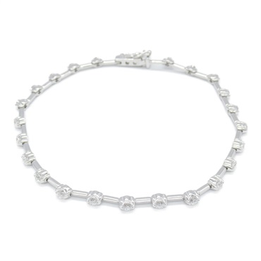 JEWELRY LINE Bracelet 18KWG White Gold diamond Used Women