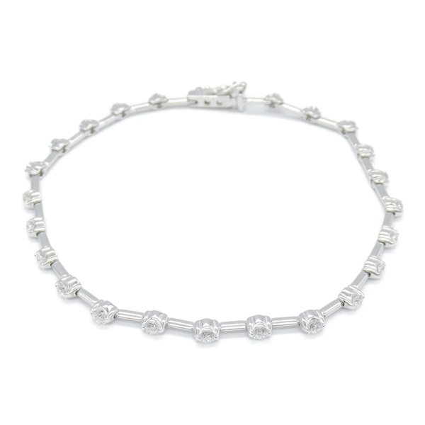 JEWELRY LINE Bracelet 18KWG White Gold diamond Used Women