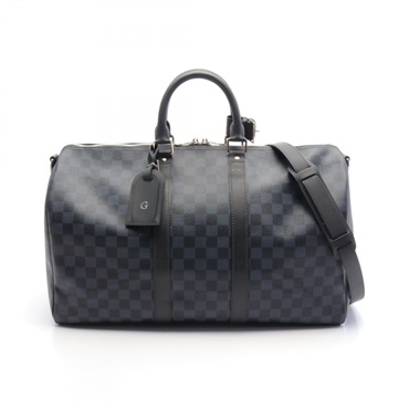 LOUIS VUITTON Keepall Bandriere 45 Boston bag N41418 Damier graphite canvas Used