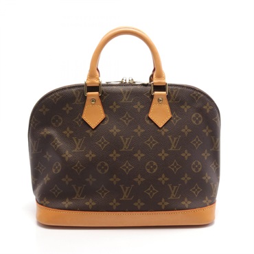 LOUIS VUITTON Alma Hand Zipped Bag M51130 Monogram Canvas Brown  Used LV Women