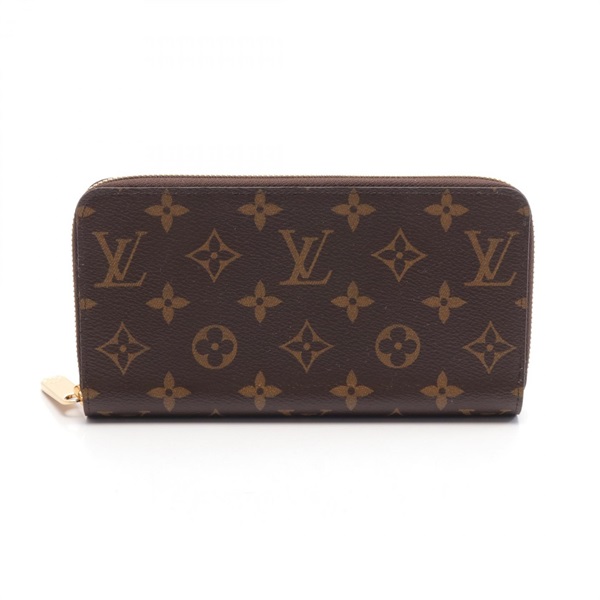 LOUIS VUITTON Zippy long wallet M42616 Monogram canvas Brown Used unisex LV