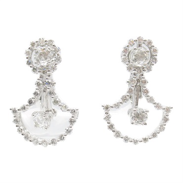 JEWELRY Diamond Earring 18KWG White Gold Used women