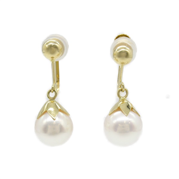 JEWELRY Pearl Earring 18KYG Yellow Gold White Used women