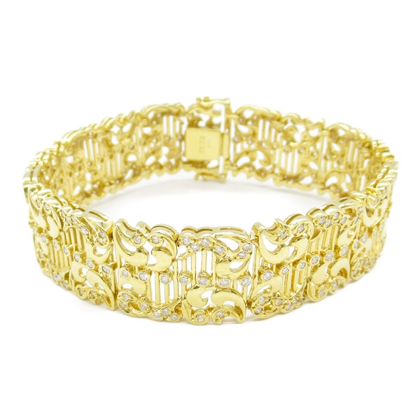 JEWELRY Diamond Bracelet 18KYG Yellow Gold Used Women