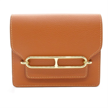 HERMES Roulis Slim Wallet Bi-fold wallet Evercolor leather GHW Terre battue