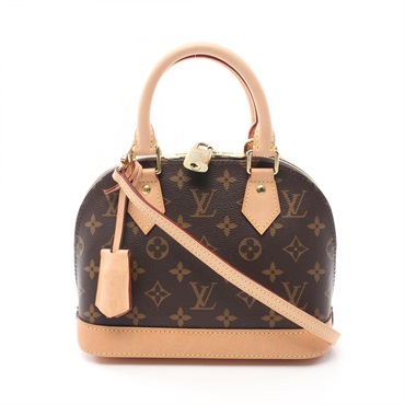 LOUIS VUITTON Alma BB 2way Handbag M53152 Monogram canvas Brown Used Women LV