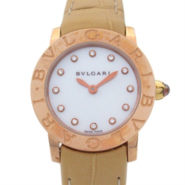 BVLGARI BVLGARI 12P Diamond Wrist Watch BBLP26G Quartz 18KPG gold Used Women