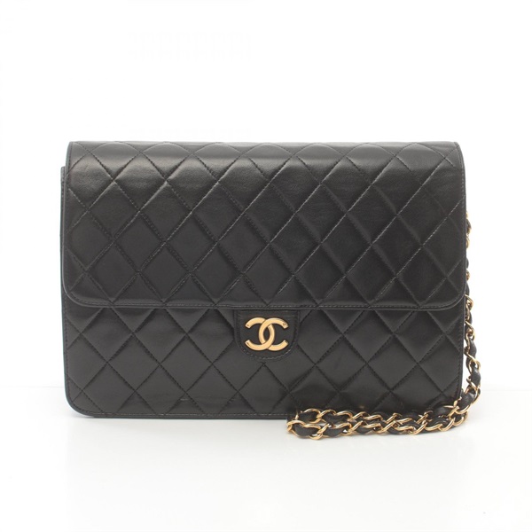 CHANEL Matelasse chain Shoulder Bag A03570 Lambskin Black Used GHW