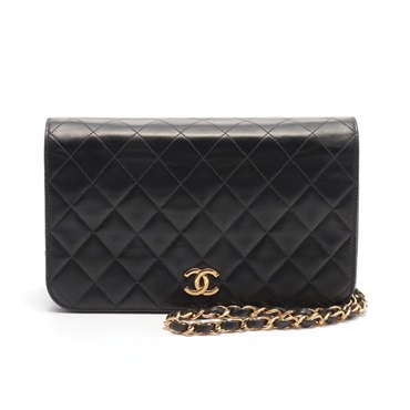 CHANEL Matelasse full flap chain Shoulder Bag A03568 Lambskin Black Used GHW