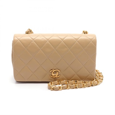 CHANEL Mini Matelasse Full Flap chain crossbody Shoulder Bag A03571 leather GHW