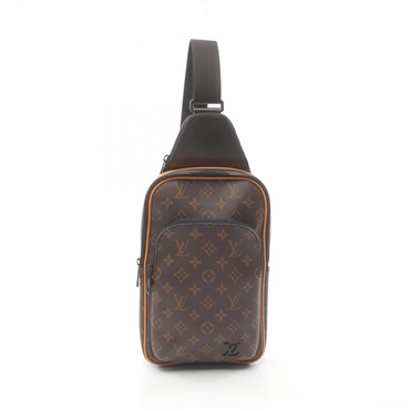 LOUIS VUITTON Avenue sling bag M46718 Monogram macassar Brown Black Orange used