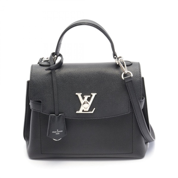 LOUIS VUITTON Lock me Ever BB 2way Handbag M53937 leather Black Used Women LV