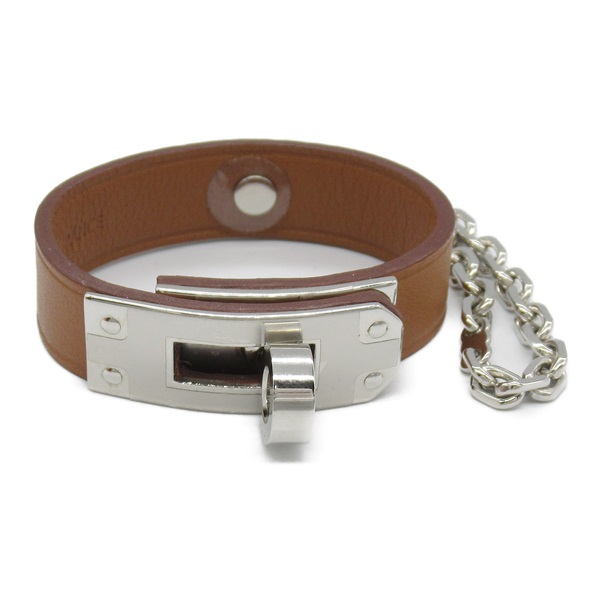 HERMES Kelly glove holder 201008G Vaux Swift leather SHW Brown Gold Used Women