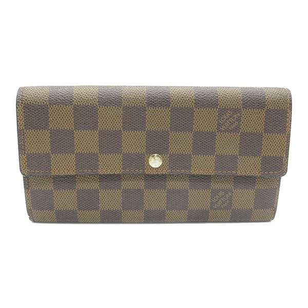 LOUIS VUITTON Portefeuille Sarah Bi-fold Wallet purse N61734 Damier canvas Ebene