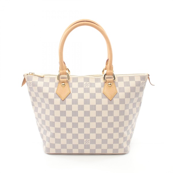 LOUIS VUITTON Saleya PM Tote Bag N51186 Damier Azur canvas White Used Women LV