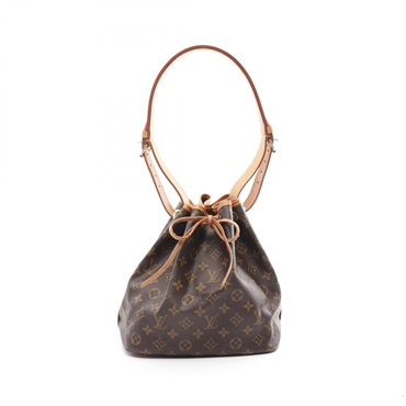 LOUIS VUITTON Petit Noe Drawstring Shoulder hand Bag M42226 Monogram Used LV