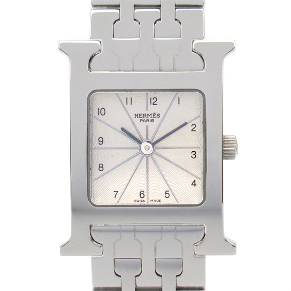 HERMES H watch Wrist Watch HH1.210 Quartz Stainless Steel Used Women