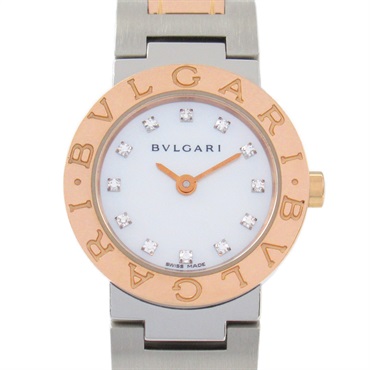 BVLGARI BVLGARI 12P Diamond Wrist Watch BBP23SG Quartz 18KPG SS Used Women