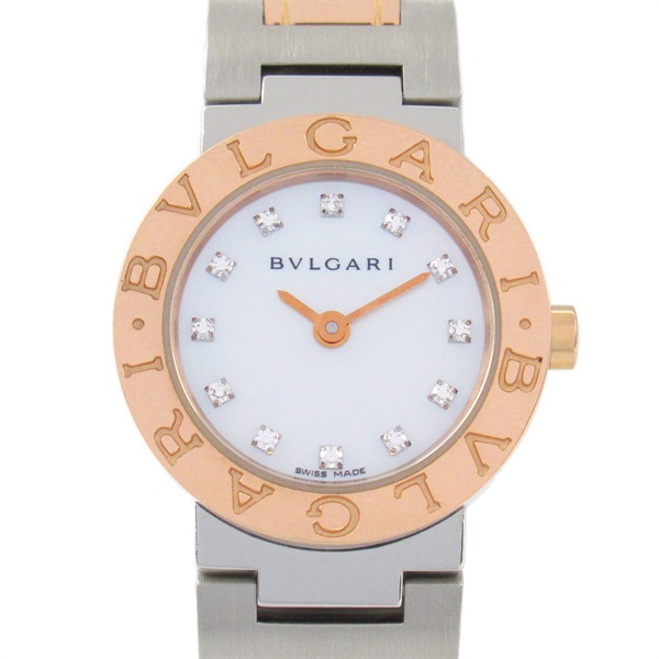 BVLGARI BVLGARI 12P Diamond Wrist Watch BBP23SG Quartz 18KPG SS Used Women