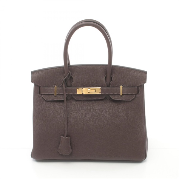 HERMES Birkin 30 Hand bag W 030520CC Togo leather Rouge sellier Used GHW