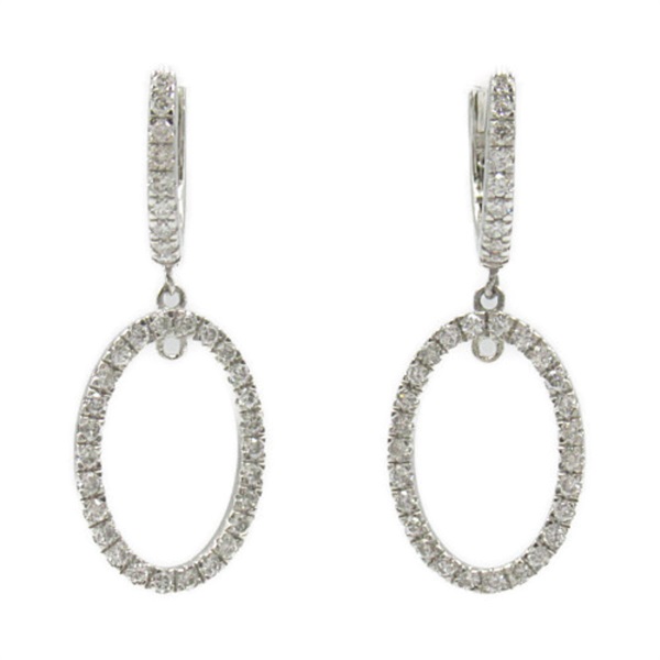 JEWELRY Diamond Pierced earrings Pt900 Platinum Clear Used